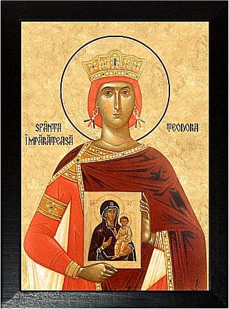 Icoane Februarie - Sfanta Teodora Imparateasa aparatoarea sfintelor icoane