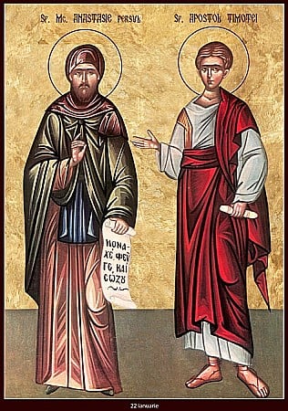 Icoane Ianuarie - Sfantul Anastasie Persul, Sfantul Apostol Timotei