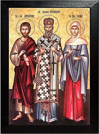Icoane Mai - Sfantul Apostol Andronic, Sfanta Mucenita Iunia, Sfantul Ierarh Atanasie