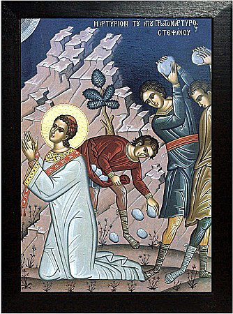 Icoane Decembrie - Sfântul Apostol, Întâiul Mucenic și Arhidiacon Ștefan, martiriul