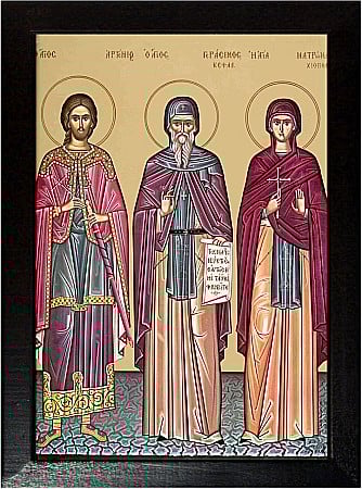 Icoane Octombrie - Sfantul Artemie, Sfantul Gherasim, Sfanta Matroana model Athos