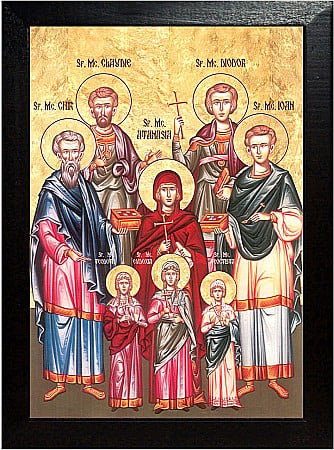 Icoane Ianuarie - Sfantul Chir, Sfantul Claudiu, Sfantul Diodor, Sfantul Mc. Ioan, Sfanta Mc. Atanasia