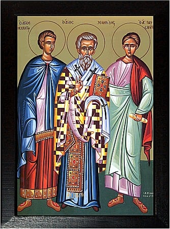 Icoane Aprilie - Sfantul Crescend, Sfantul Leonid, Sfantul Pavsilip model Athos