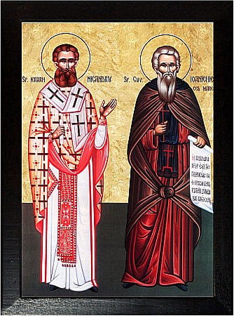 Icoane Noiembrie - Sfantul Cuv. Ioanichie cel Mare, Sfantul Ierarh Nicandru