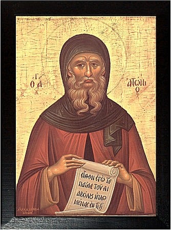Sfinti Ianuarie - Sfântul Cuvios Antonie cel Mare model bizantin