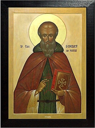 Icoane Martie - Sfantul Cuvios Benedict din Nursia
