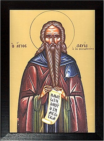 Icoane Iunie - Sfantul Cuvios David din Tesalonic model Athos