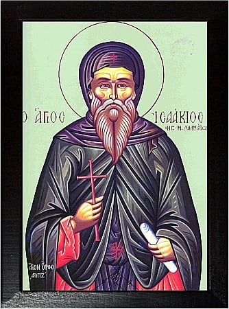 Icoane Mai - Sfantul Cuvios Isachie Marturisitorul, Egumenul Manastirii Dalmatia model Athos