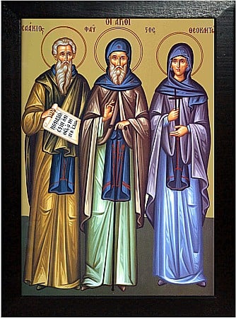 Sfinti August - Sfantul Cuvios Isachie, Sfantul Cuvios Faust, Sfanta Cuvioasa Teoclita model Athos