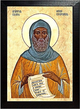 Sfinti August - Sfantul Cuvios Moise Etiopianul, zis si Arapul