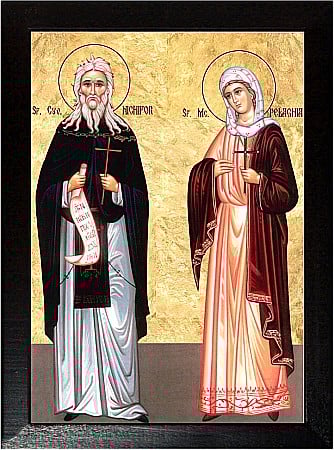 Icoane Mai - Sfantul Cuvios Nichifor, Sfanta Mucenita Pelaghia