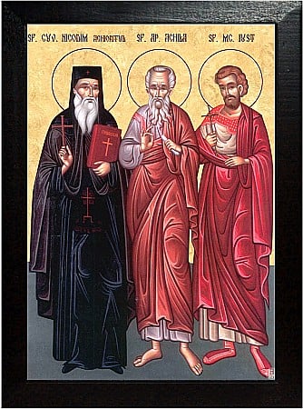 Icoane Iulie - Sfantul Cuvios Nicodim Aghioritul, Sfantul Apostol Achila, Sfantul Iust