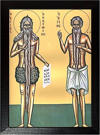 Icoane Iunie - Sfantul Cuvios Onufrie cel Mare, Sfantul Cuvios Petru Atonitul model Athos