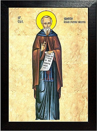 Icoane Iulie - Sfantul Cuvios Simeon, nebun pentru Hristos