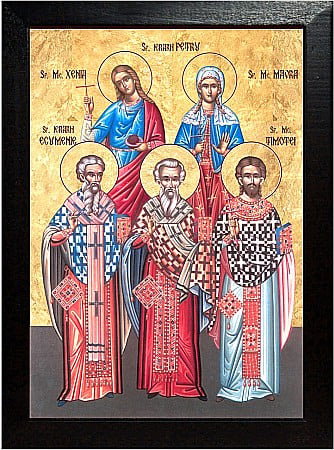 Icoane Mai - Sfantul Ier Ecumenie, Sfanta Xenia, Sfantul Ier Petru, Sfanta Mc Mavra, Sfantul Mc Timotei