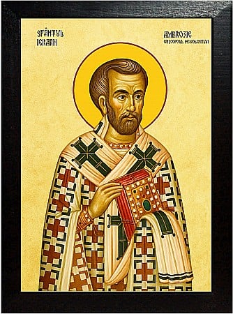 Icoane Decembrie - Sfântul Ierarh Ambrozie, Episcopul Mediolanului