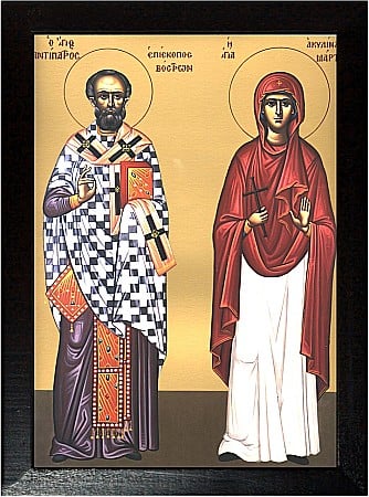 Icoane Iunie - Sfantul Ierarh Antipatru, Sfanta Mucenita Achilina model Athos