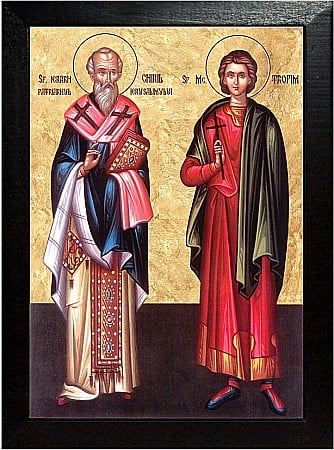 Icoane Martie - Sfantul Ierarh Chiril, Sfantul Mucenic Trofim