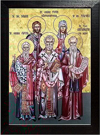 Icoane Februarie - Sfantul Ierarh Fotie, Sf Mc Iulian,Sf Ier Vucol, Sf Mc Fausta, Sf Cuv Varsanufie