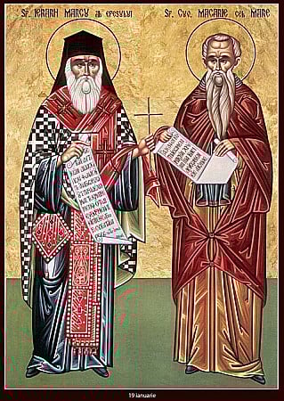 Icoane Ianuarie - Sfantul Ierarh Marcu al Efesului, Sfantul Macarie cel Mare