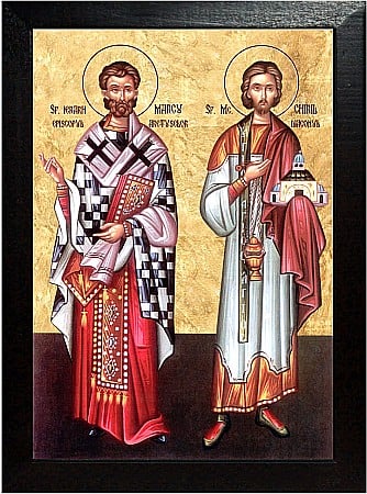 Icoane Martie - Sfantul Ierarh Marcu, Sfantul Mucenic Chiril Diaconul