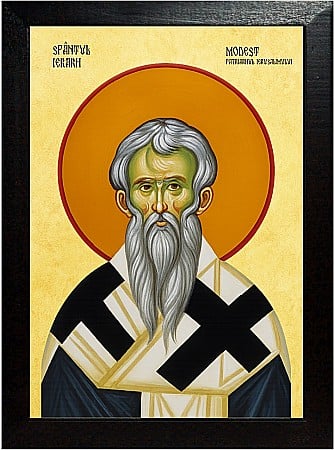 Icoane Decembrie - Sfântul Ierarh Modest, Patriarhul Ierusalimului