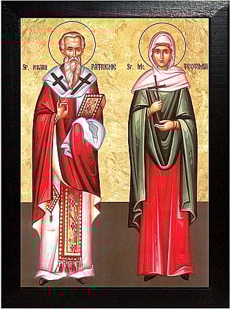 Icoane Mai - Sfantul Ierarh Patrichie, Sfanta Mucenita Teotimia