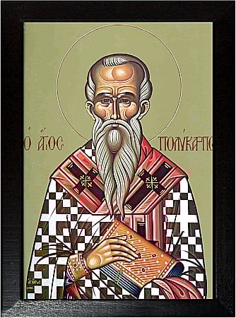 Icoane Februarie - Sfantul Ierarh Policarp model Athos