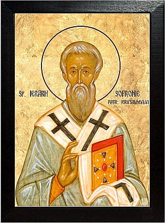 Sfinti Martie - Sfantul Ierarh Sofronie Patriarhul Ierusalimului, stil bizantin