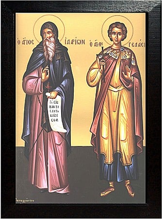 Icoane Iunie - Sfantul Ilarion cel Nou, Sfantul Mucenic Ghelasie model Athos