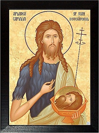 Icoane Mai - Sfantul Ioan Botezatorul a treia aflare al Cinstitului Sau Cap