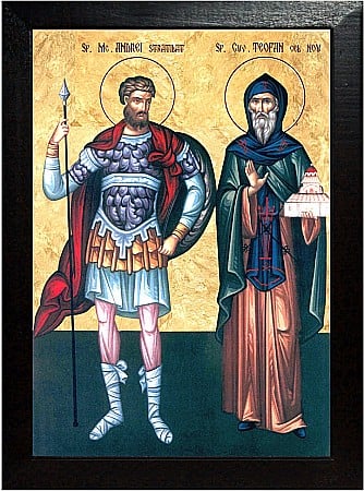 Icoane August - Sfantul Mucenic Andrei Stratilat, Sfantul Cuvios Teofan cel Nou