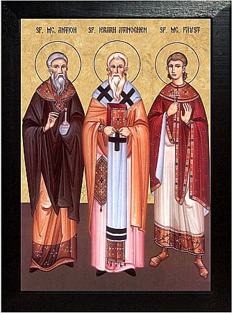 Icoane Iulie - Sfantul Mucenic Atinoghen si cei 10 ucenici ai sai