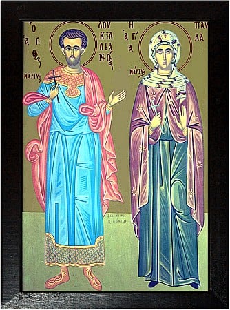 Icoane Iunie - Sfantul Mucenic Luchilian, Sfanta Mucenita Paula model Athos