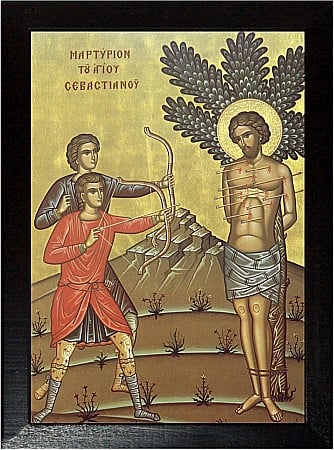 Sfinti Decembrie - Sfantul Mucenic Sebastian, model bizantin