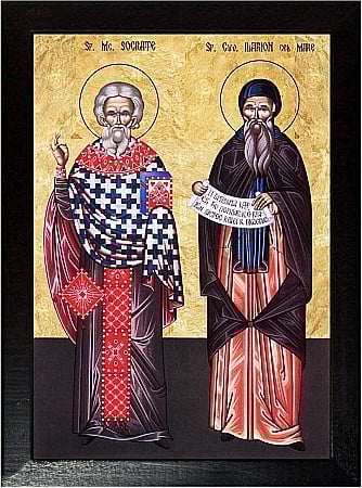 Icoane Octombrie - Sfantul Mucenic Socrate, Sfantul Cuvios Ilarion cel Mare