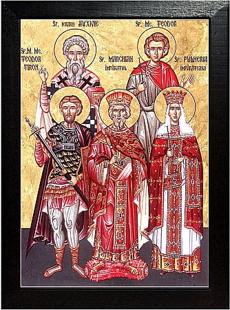 Icoane Februarie - Sfantul Mucenic Teodor Tiron, Sfanta Pulheria, Sfantul Marcian