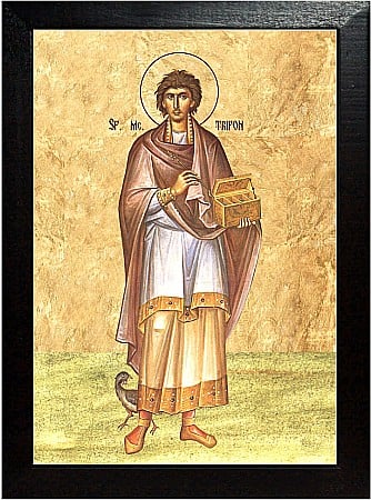 Icoane Februarie - Sfantul Mucenic Trifon, cel cu darul de a face minuni
