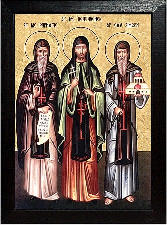 Icoane Aprilie - Sfantul Pafnutie, Sfantul Agatanghel, Sf Cuvios Simeon