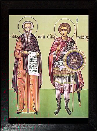 Sfinti August - Sfantul Pimen cel Mare, Sfantul Mucenic Fanurie model Athos