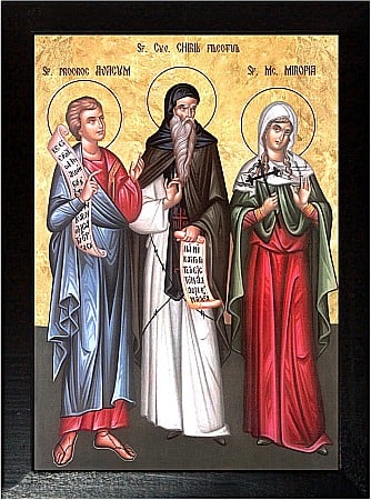 Icoane Decembrie - Sfantul Prooroc Avacum, Sfantul Cuvios Chiril, Sfanta Miropia