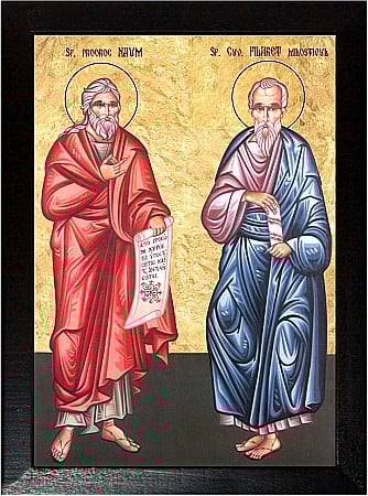 Icoane Decembrie - Sfantul Prooroc Naum, Sfantul Cuvios Filaret, cel Milostiv