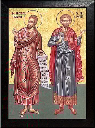Icoane Sfinti - Sfantul Prooroc Maleahi si Sfantul Mucenic Gordie