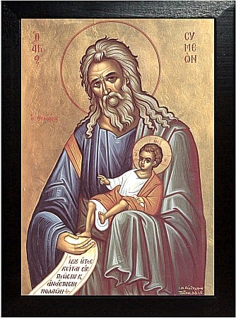 Icoane Februarie - Sfântul și Dreptul Simeon, primitorul de Dumnezeu
