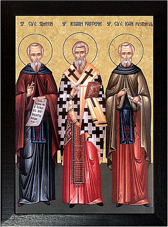 Icoane Iulie - Sfantul Simeon, Sfantul Prooroc Iezechiel, Sfantul Ioan Pustnicul