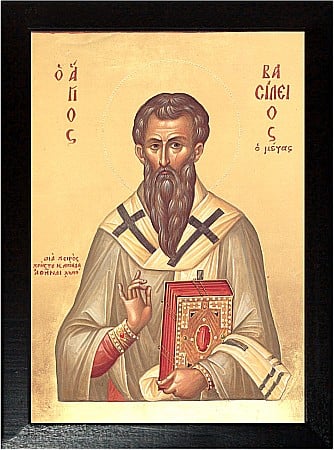 Icoane Ianuarie - Sfantul Vasile cel Mare, model bizantin