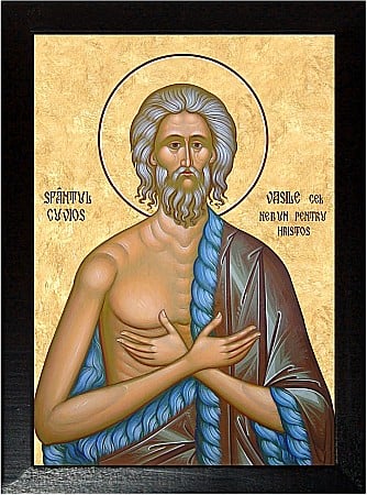 Icoane August - Sfantul Vasile cel nebun pentru Hristos