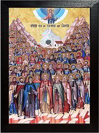 Icoane Octombrie - Sfintii 99 Cuviosi din Creta