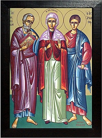 Sfinti Noiembrie - Sfintii Apostoli Filimon si Arhip, Sfanta Mucenita Cecilia model Athos