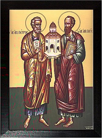 Icoane Iunie - Sfintii Apostoli Petru si Pavel, model Athos